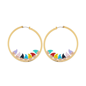 Les Néréides Snow White Hello Dwarfs Hoop Earrings-One Quarter