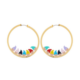 Les Néréides Snow White Hello Dwarfs Hoop Earrings-One Quarter