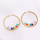 Les Néréides Snow White Hello Dwarfs Hoop Earrings-One Quarter