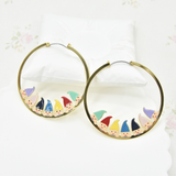 Les Néréides Snow White Hello Dwarfs Hoop Earrings-One Quarter