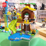 LiNooS Peanut® Snoopy Beagle Scout Tree House Building Block Set-One Quarter