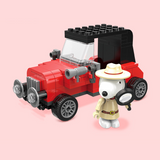 LiNooS Peanut® Snoopy Secret Agent Vintage Car Building Block Set-One Quarter