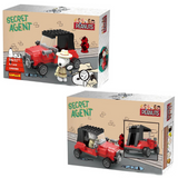 LiNooS Peanut® Snoopy Secret Agent Vintage Car Building Block Set-One Quarter
