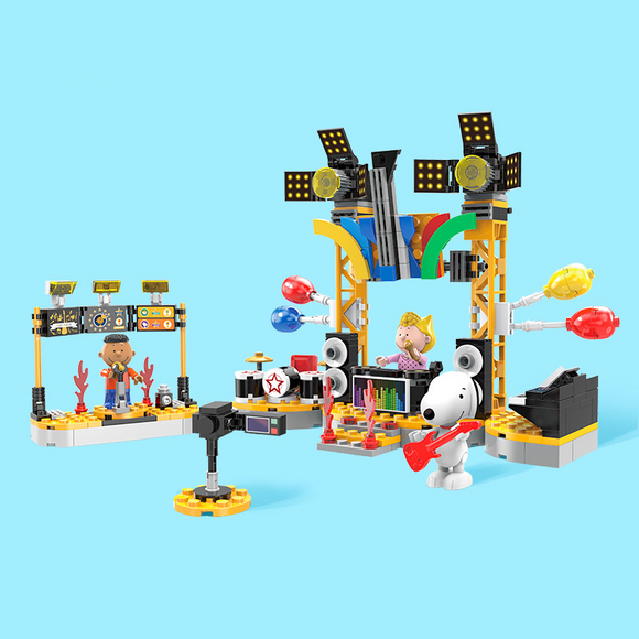 LiNooS Peanut® Snoopy Street Fair Concert Building Block Set-One Quarter