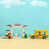 LiNooS Peanut® Snoopy Street Fair School Bus Building Block Set-One Quarter