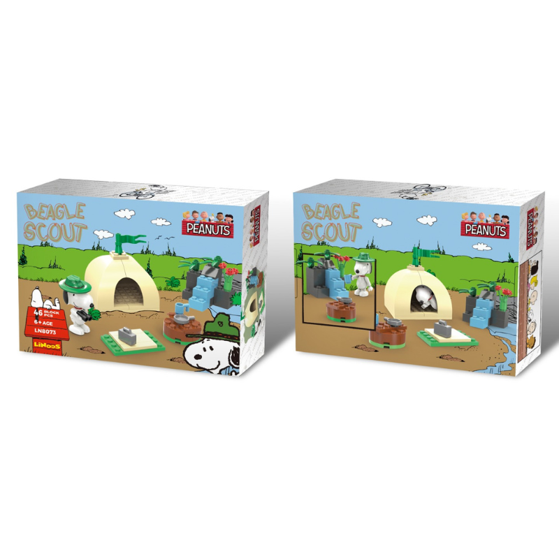 snoopy tent Peanuts® Snoopy Beagle Scout Camping Tent Building Block Set