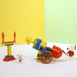 LiNooS Peanuts® Snoopy Cannonball Act Building Block Set-One Quarter