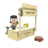 LiNooS Peanuts® Snoopy Every Day Fun Lucy's Psychiatry Booth Building Block Set-One Quarter