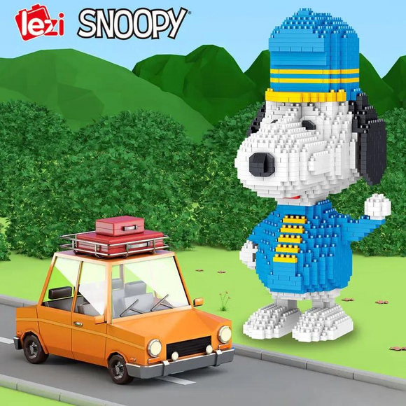 LiNooS Peanuts® Snoopy Figures Guard Snoopy Micro-Diamond Particle Building Block Set-One Quarter