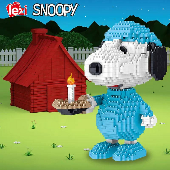 LiNooS Peanuts® Snoopy Figures Pajamas Snoopy Micro-Diamond Particle Building Block Set-One Quarter
