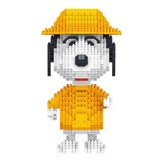 LiNooS Peanuts® Snoopy Figures Yellow Raincoat Snoopy Micro-Diamond Particle Building Block Set-One Quarter