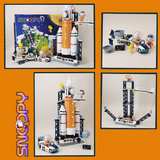 LiNooS Peanuts® Snoopy Lunar Traveler Lunar Rocket Building Block Set-One Quarter