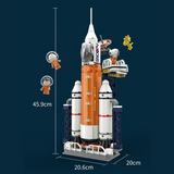 LiNooS Peanuts® Snoopy Lunar Traveler Lunar Rocket Building Block Set-One Quarter