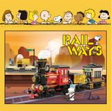 LiNooS Peanuts® Snoopy Railways Steam Train Building Block Set-One Quarter