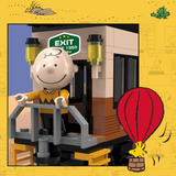 LiNooS Peanuts® Snoopy Railways Steam Train Building Block Set-One Quarter