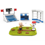 LiNooS Peanuts® Snoopy Sports Baseball Game Building Block Set-One Quarter