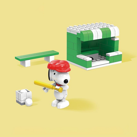 LiNooS Peanuts® Snoopy Sports Spring Training Building Block Set-One Quarter