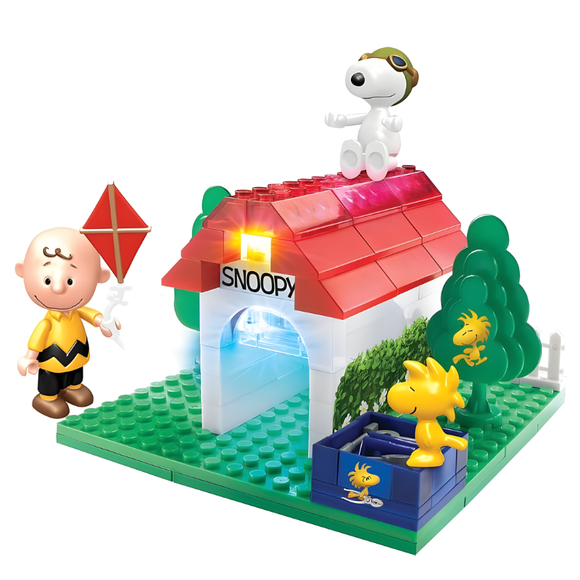 Lite Brix Peanuts® The Peanuts Movie Flying Ace Snoopy Building Block Set-One Quarter