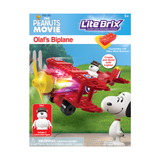 Lite Brix Peanuts® The Peanuts Movie Olaf's Biplane Snoopy Building Block Set-One Quarter