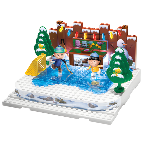 Lite Brix Peanuts® The Peanuts Movie Skating Pond Building Block Set-One Quarter