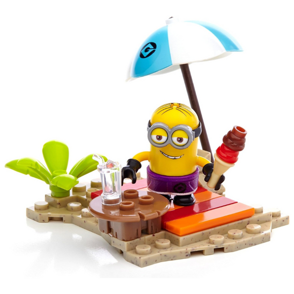 MEGA Despicable Me Minions Beach Party Building Block Set-One Quarter