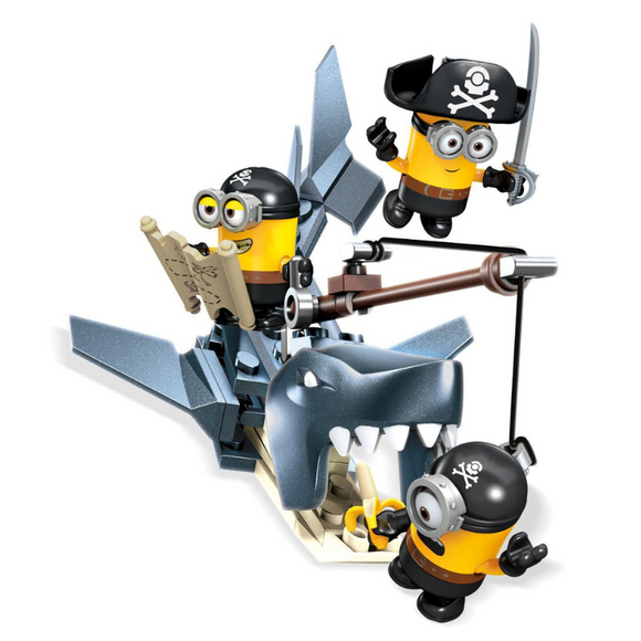 MEGA Despicable Me Minions Shark Bait Building Block Set-One Quarter