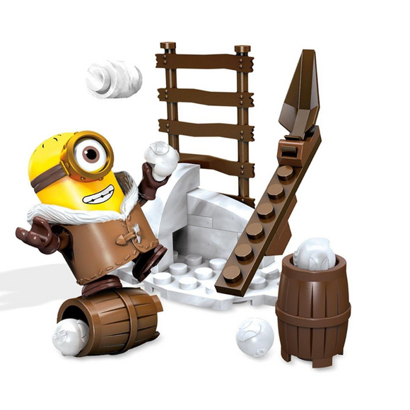 MEGA Despicable Me Minions Snowball Fight Building Block Set-One Quarter