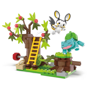 MEGA Pokémon Emolga and Bulbasaur’s Charming Woods Building Toy Kit-One Quarter