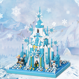 MOYU Fairy Tale Castle Frozen The Ice Castle Micro-Diamond Particle Building Block Set-One Quarter