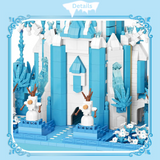 MOYU Fairy Tale Castle Frozen The Ice Castle Micro-Diamond Particle Building Block Set-One Quarter