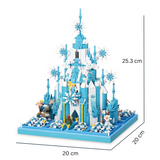 MOYU Fairy Tale Castle Frozen The Ice Castle Micro-Diamond Particle Building Block Set-One Quarter