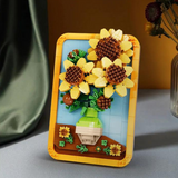 MOYU Masterpiece Vincent van Gogh Sunflowers Micro-Diamond Particle Building Block Set-One Quarter
