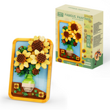 MOYU Masterpiece Vincent van Gogh Sunflowers Micro-Diamond Particle Building Block Set-One Quarter