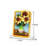 MOYU Masterpiece Vincent van Gogh Sunflowers Micro-Diamond Particle Building Block Set-One Quarter