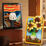 MOYU Masterpiece Vincent van Gogh Sunflowers Micro-Diamond Particle Building Block Set-One Quarter