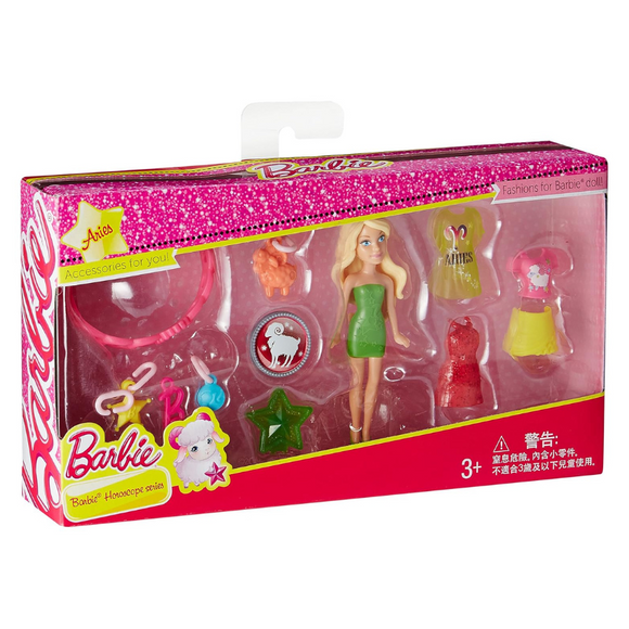 Mattel Barbie Complete Play Horoscope Aries Mini Doll and Fashion Pack-One Quarter