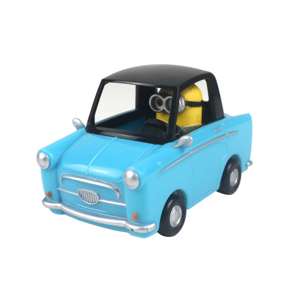Mondo Motors Despicable Me Minions Dave with Lucy's Blue Car 1:43 Die-Cast Vehicle-One Quarter