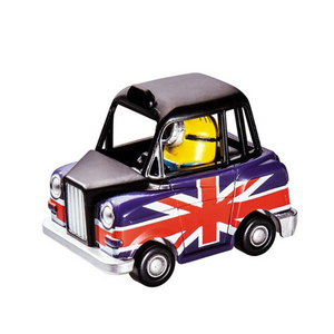 Mondo Motors Despicable Me Minions Stuart with Hackney Carriage 1:43 Die-Cast Vehicle-One Quarter