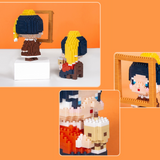 PINPINZHI Johannes Vermeer Girl with a Pearl Earring Figurine Micro-Diamond Particle Building Block Set-One Quarter