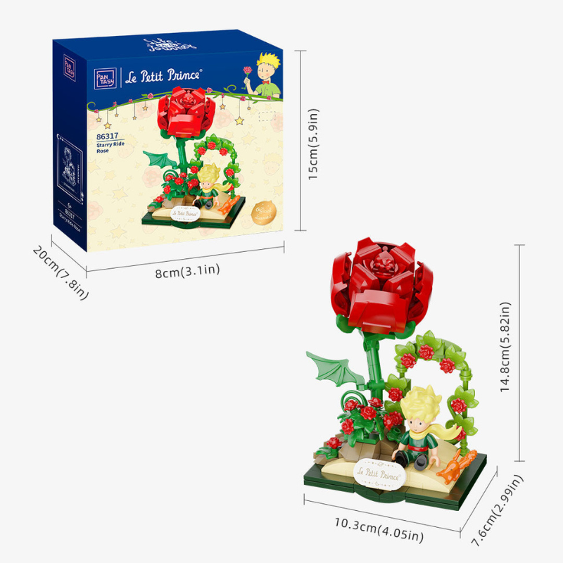 Le Petit Prince Starry Ride Rose Building Toy Set - One Quarter Le Petit Prince Starry Ride Rose Building Toy Set - One Quarter