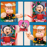 Pantasy Popeye™ and Olive Oyl™ Popeye 3D Painting Building Toy Set-One Quarter