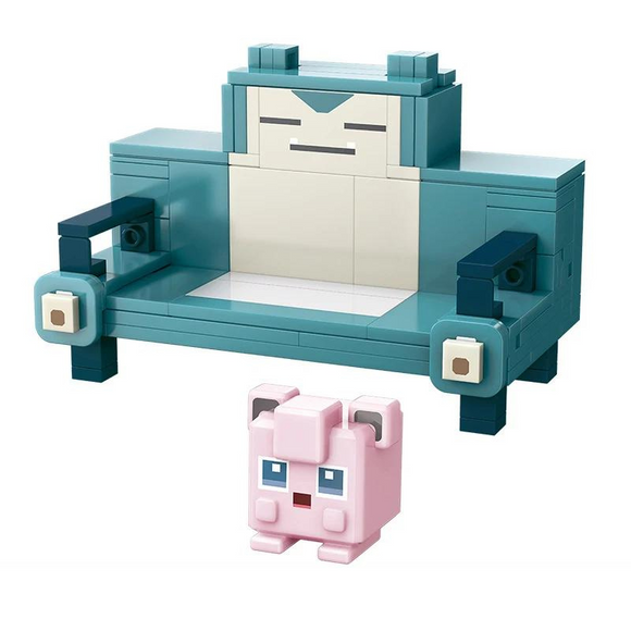 Qman Pokémon Quest Jigglypuff and Snolax Lounger Building Block Set-One Quarter