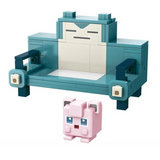 Qman Pokémon Quest Jigglypuff and Snolax Lounger Building Block Set-One Quarter