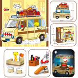 SEMBO Domo-Kun Holiday Camper Van Building Block Set-One Quarter