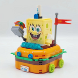 SEMBO SpongeBob SquarePants SpongeBob Patty Wagon Racer Building Block Set-One Quarter