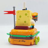 SEMBO SpongeBob SquarePants SpongeBob Patty Wagon Racer Building Block Set-One Quarter