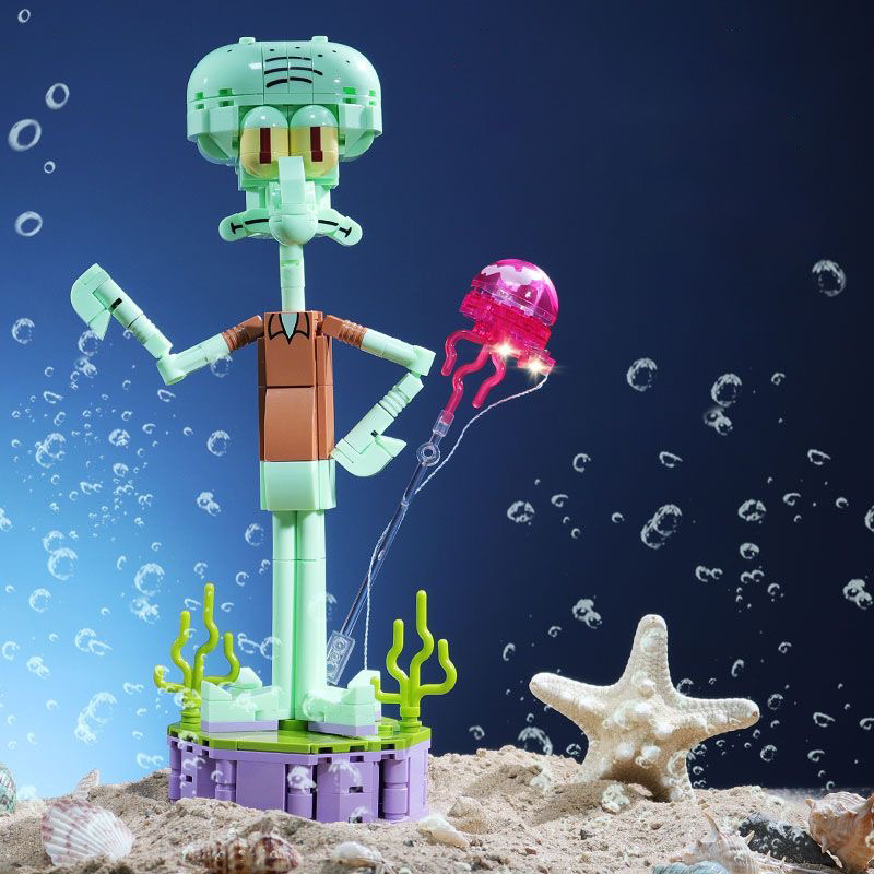 SpongeBob SquarePants Squidward and Jellyfish Night Light Building