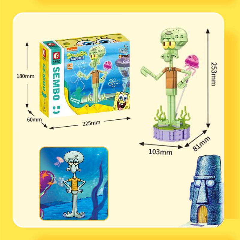 SpongeBob SquarePants Squidward and Jellyfish Night Light Building