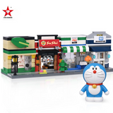 STAR DIAMOND blocks Doraemon Sushi Restaurant Building Block Set-One Quarter