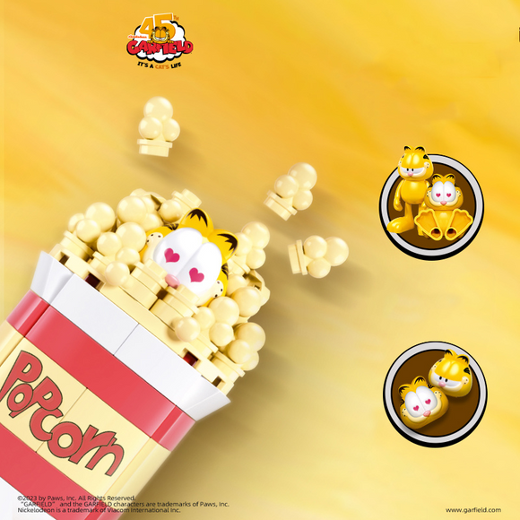 Sluban Garfield Popcorn Peekaboo Building Block Set-One Quarter